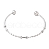 Tarnish Resistant 304 Stainless Steel Cuff Torque Bangles BJEW-L523-67P-4