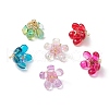 Glass Flowers Pendants PALLOY-MZ00629-1