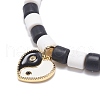 3Pcs 3 Style Handmade Polymer Clay Beaded Stretch Bracelets Set BJEW-JB08853-5