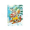 DIY Easter Theme Rabbit Pattern Full Drill Diamond Painting Canvas Kits DIY-G074-01C-1