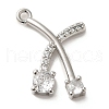 Brass Micro Pave Cubic Zirconia Pendants ZIRC-P113-04P-1