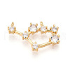 Brass Micro Pave Cubic Zirconia Pendants KK-N261-120L-G-1