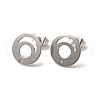 201 Stainless Steel Stud Earring Findings STAS-D244-24P-1