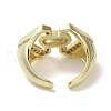 Brass Micro Pave Cubic Zirconia Open Cuff Ring RJEW-K256-56G-3