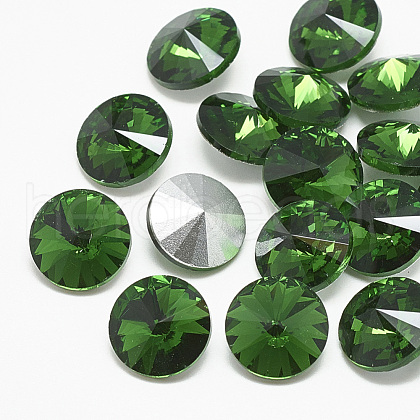 Pointed Back Glass Rhinestone Cabochons RGLA-T086-10mm-20-1