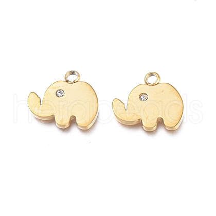 Ion Plating(IP) 304 Stainless Steel Charms STAS-L245-004G-1
