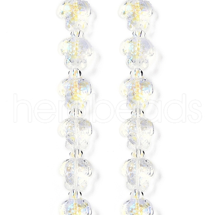 Transparent Glass Enamel Beads Strands GLAA-B021-06L-1