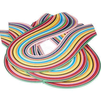 Rectangle 36 Colors Quilling Paper Strips DIY-PH0008-03A-1