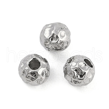 Anti-Tarnish Textured 316 Surgical Stainless Steel Beads STAS-M106-01D-P-1