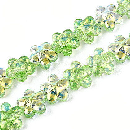 Transparency Electroplate Glass Beads Strands GLAA-T023-38A-07-1