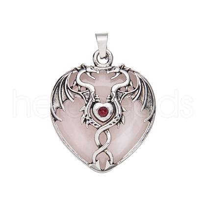 Natural Rose Quartz Pendants PW-WG50940-03-1