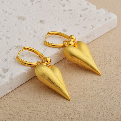 Brass Hoop Earrings for Women EJEW-U055-20A-G-1