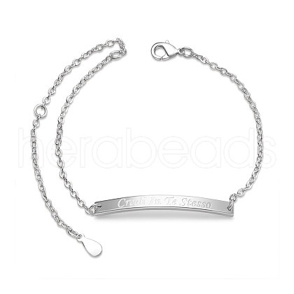 SHEGRACE Brass Inspirational ID Bracelets JB540A-1