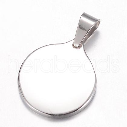 Tarnish Resistant 304 Stainless Steel Pendants STAS-P048-04-1