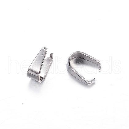 Tarnish Resistant 201 Stainless Steel Snap on Bails STAS-D447-29-1