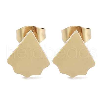 PVD Vacuum Plating 304 Stainless Steel Stud Earrings for Women EJEW-A048-46A-G-1