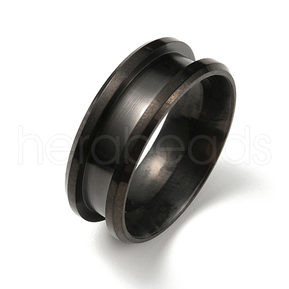 304 Stainless Steel Grooved Finger Ring Settings RJEW-WH0010-08C-EB-1