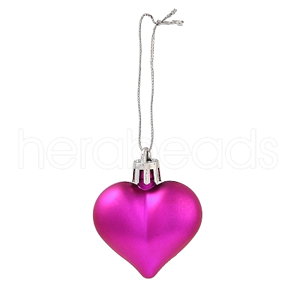 Valentine's Day Electroplate Plastic Heart Pendants Decorations KY-D020-02E-1