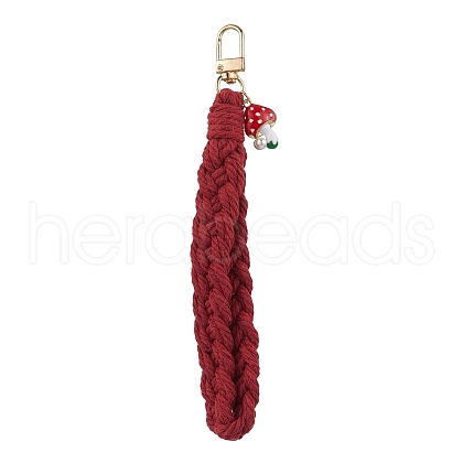 Handmade Woven Cotton Pendant Decorations HJEW-JM02795-04-1