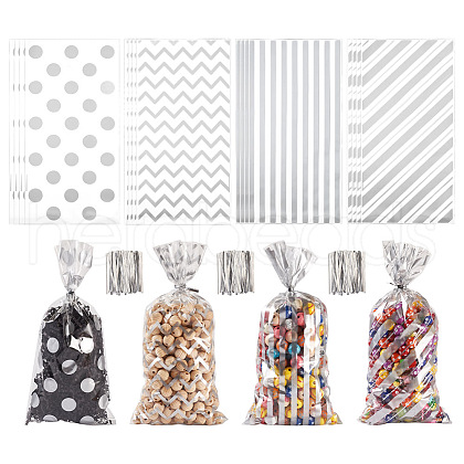 4 Styles OPP Cellophane Candy Storage Bags Sets ABAG-TAC0013-20A-03-1