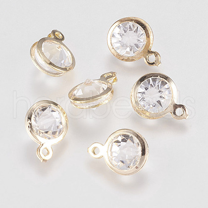 Glass Rhinestone Charms IFIN-F144-12G-1