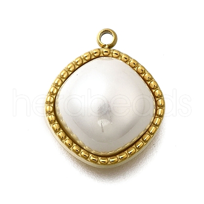 Plastic Imitation Shell Pendants STAS-H201-01C-G-1