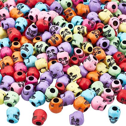  200Pcs Opaque Acrylic Beads SACR-NB0001-13-1