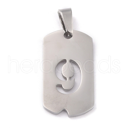Non-Tarnish 304 Stainless Steel Pendants STAS-O127-B09-1