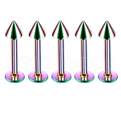 304 Stainless Steel Cone Internally Threaded Labrets for Women Men WG9B6EB-29-1