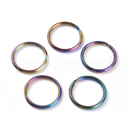 Ion Plating(IP) 304 Stainless Steel Split Key Rings STAS-L216-11A-1