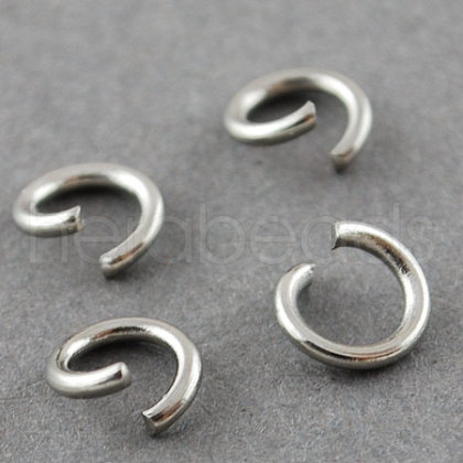 Tarnish Resistant 304 Stainless Steel Jump Rings A-STAS-R049-4x0.7mm-1