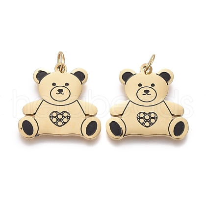 316 Surgical Stainless Steel Enamel Pendants STAS-H100-14G-1