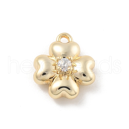 Brass Micro Pave Cubic Zirconia Pendants KK-D283-09G-1