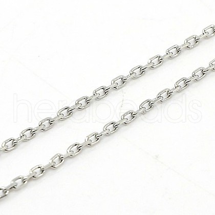 Non-Tarnish 304 Stainless Steel Cable Chain Necklaces NJEW-H433-1mm-03P-1