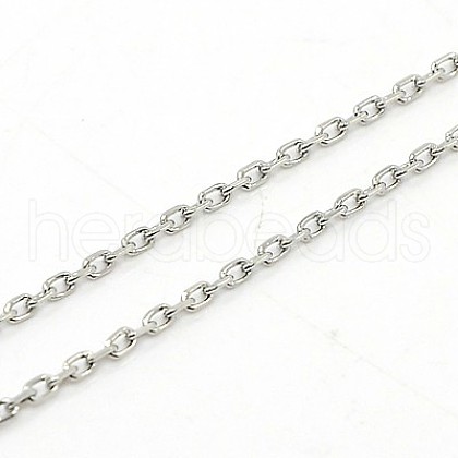 304 Stainless Steel Cable Chain Necklaces NJEW-H433-1mm-03P-1