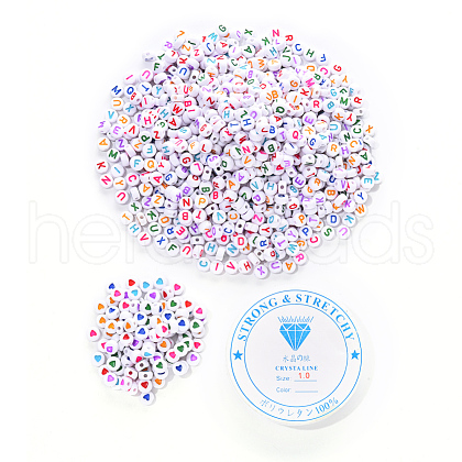 1000Pcs Opaque Acrylic Beads DIY-YW0002-10-1