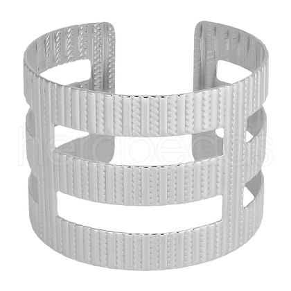 Elegant 304 Stainless Steel Cuff Bangles for Women RI2823-1-1