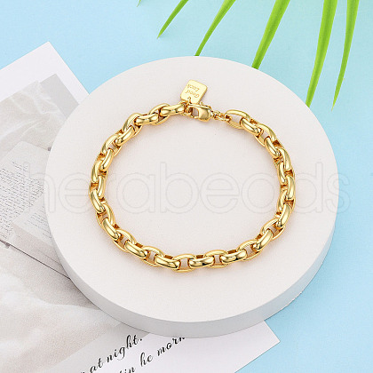Brass Chain Bracelets BJEW-N032-05G-1