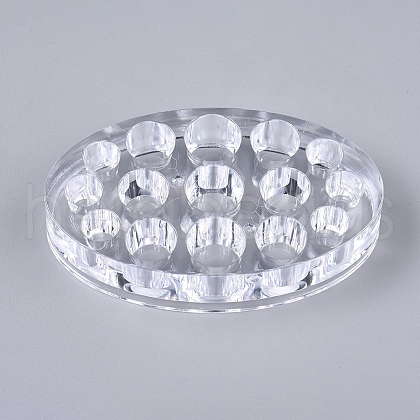 Transparent Plastic Tattoo Ink Cup Holder MRMJ-WH0059-84-1