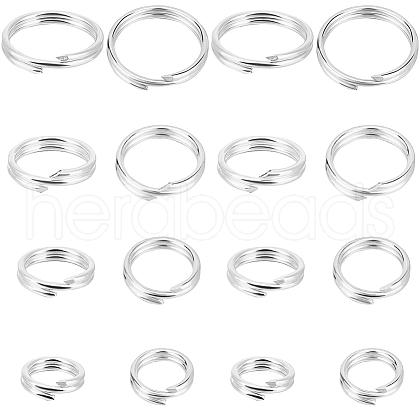 Beebeecraft 20Pcs 4 Styles 925 Sterling Silver Split Jump Rings STER-BBC0006-57-1