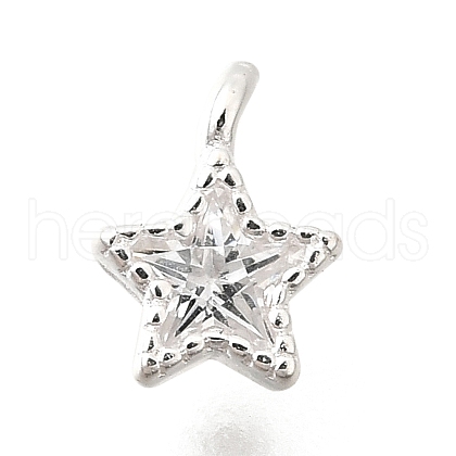 925 Sterling Silver Cubic Zirconia Charms STER-Q005-01B-A-1