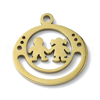 304 Stainless Steel Pendants STAS-C097-36G-1
