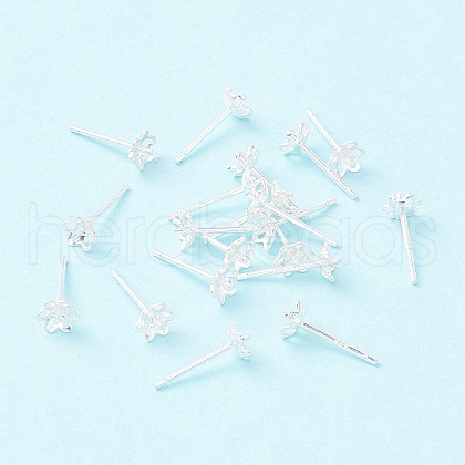 925 Sterling Silver Stud Earring Findings STER-P047-08S-1