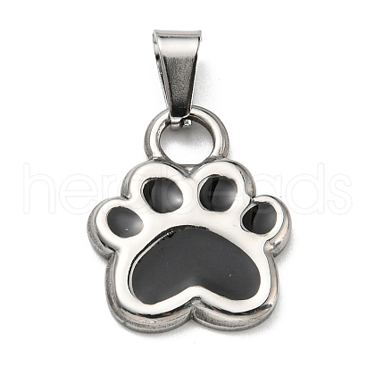 304 Stainless Steel Enamel Pendants STAS-D087-01P-1