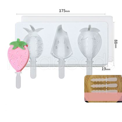Silicone Ice-cream Stick Molds BAKE-PW0001-087B-1