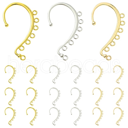 18Pcs 3 Colors Alloy Ear Cuff Findings FIND-FS0002-03-1