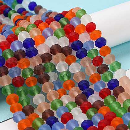 Transparent Glass Beads Strands EGLA-A034-M8mm-63-1