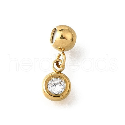 304 Stainless Steel Rhinestone Charms STAS-H202-28G-1
