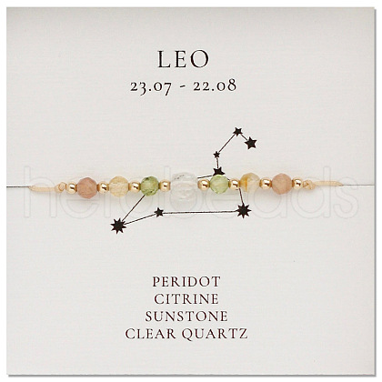 Natural Gemstone Constellation Beaded Bracelets NR2952-7-1