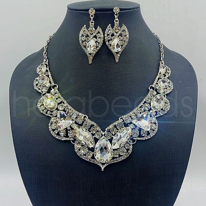Alloy Synthetic Quartz Jewelry Sets FS-WG93368-01-1